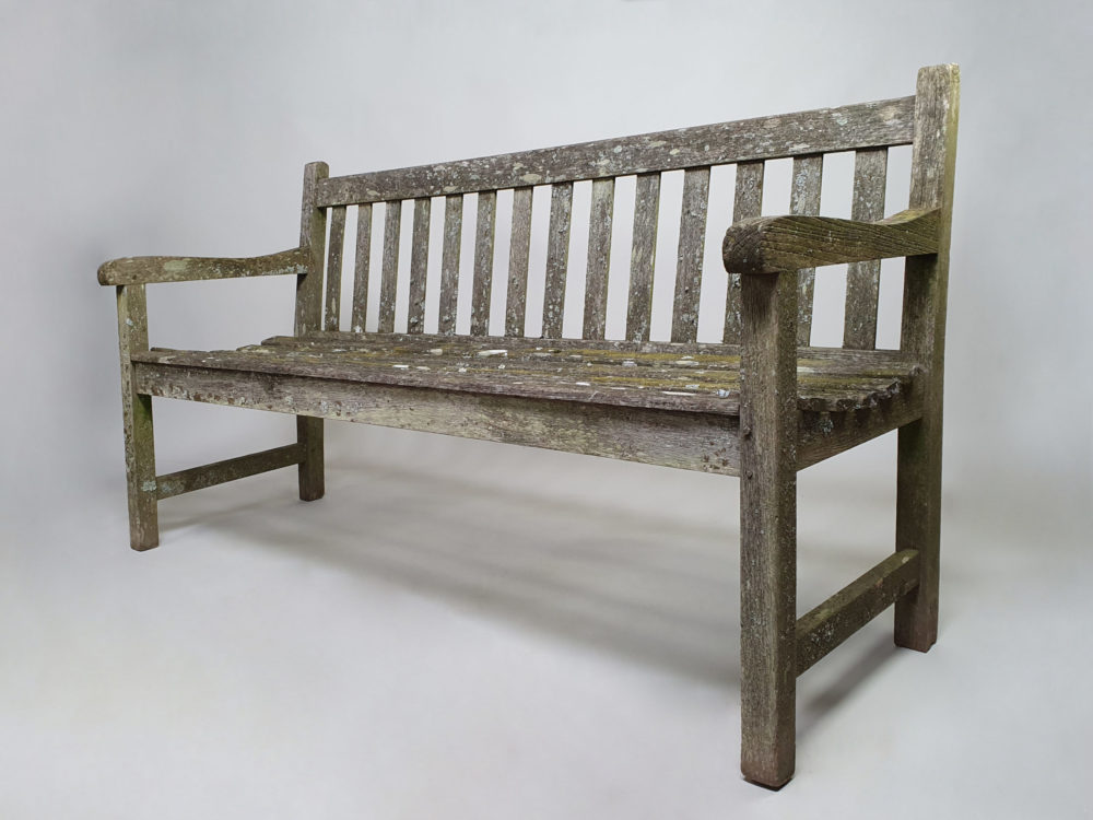 Antique garden furniture wooden bench