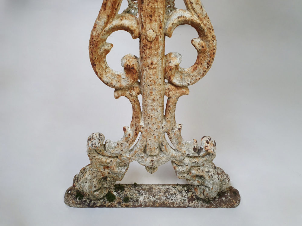 Antique Marble Table with cast iron base