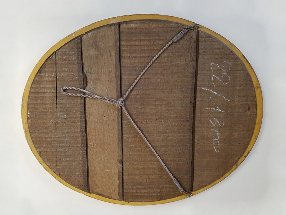 Antique oval gilt wood Mirror