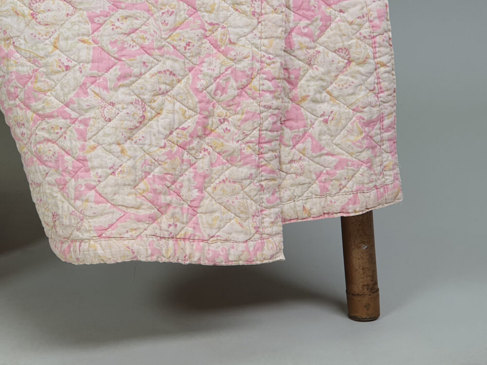 Antique pink Paisley Quilt or Bedspread