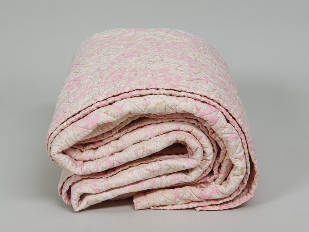 Antique pink Paisley Quilt or Bedspread