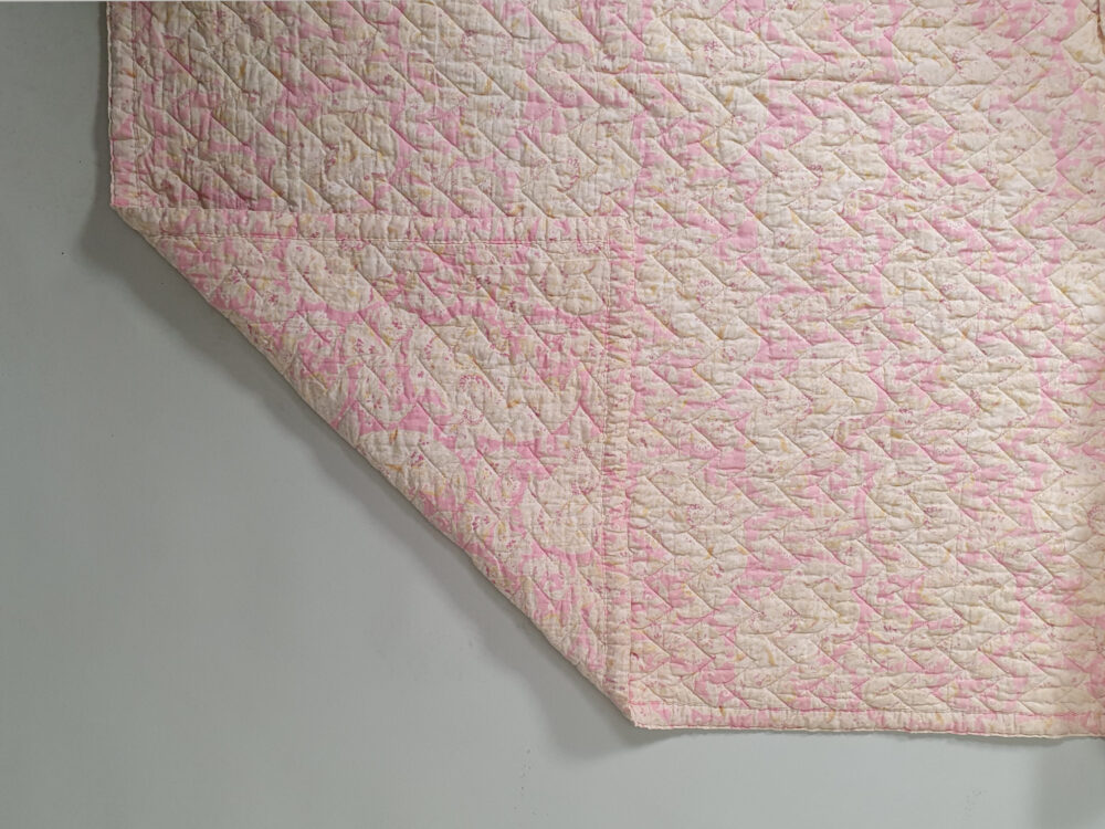 Antique pink Paisley Quilt or Bedspread