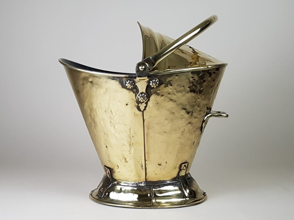 Antique polished brass Victorian Coal Scuttle