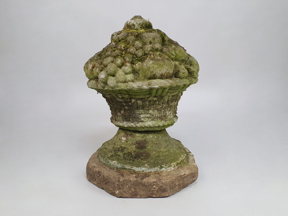 Antique stone garden ornament Fruit Basket
