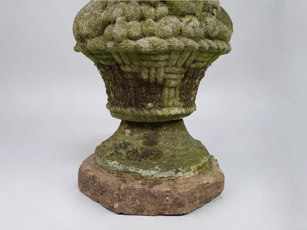 Antique stone garden ornament Fruit Basket