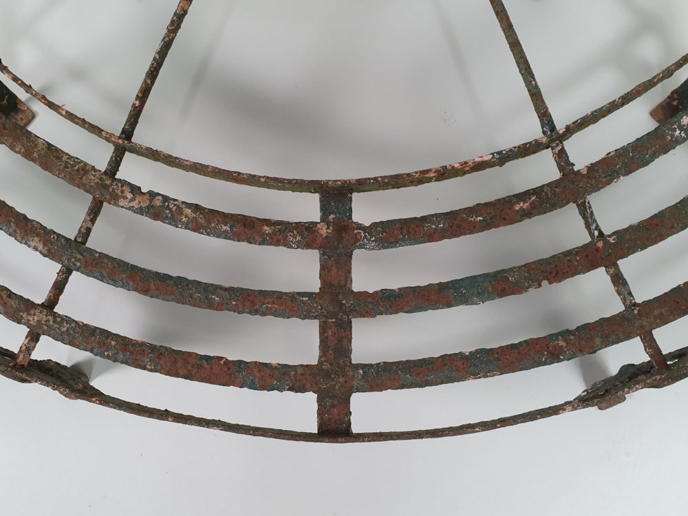 Antique wrought iron semi-circular tiered Plant Stand