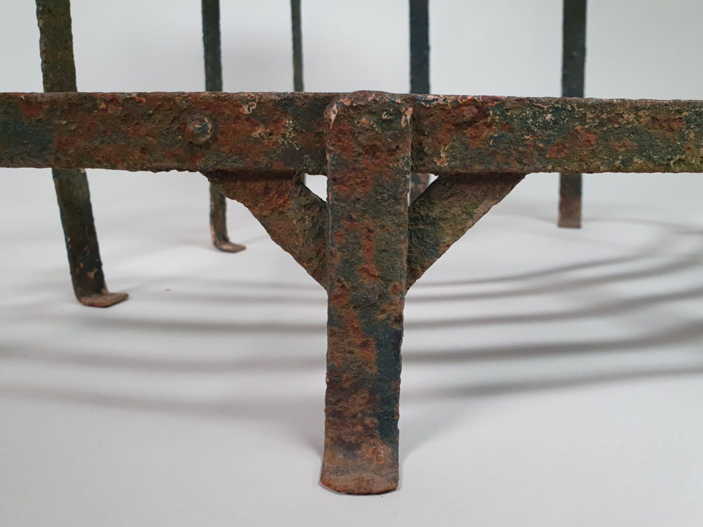 Antique wrought iron semi-circular tiered Plant Stand