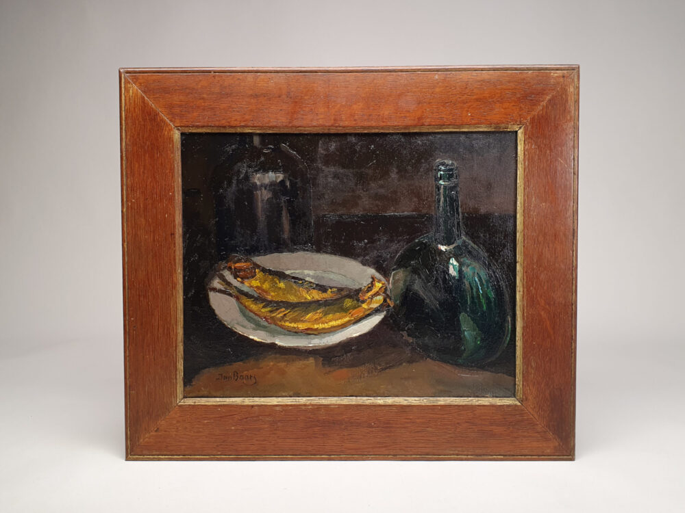 Bold Still Life of Fish - Mid Century Oil Painting