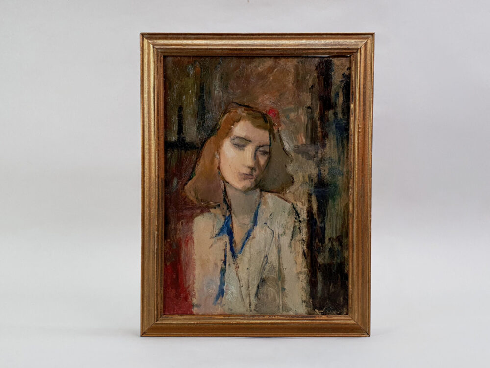 Captivating mid century oil painting by Germaine Nordmann