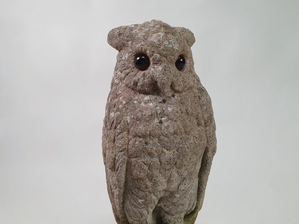 Characterful antique Owl Garden Ornament