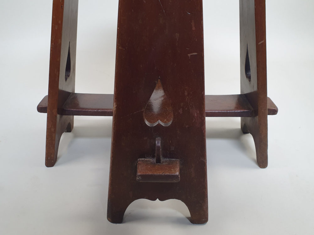 Circular antique Arts and Crafts Table with copper top