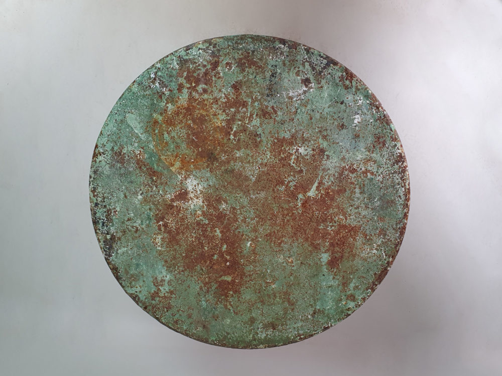 Circular green early 1900s antique Garden Table