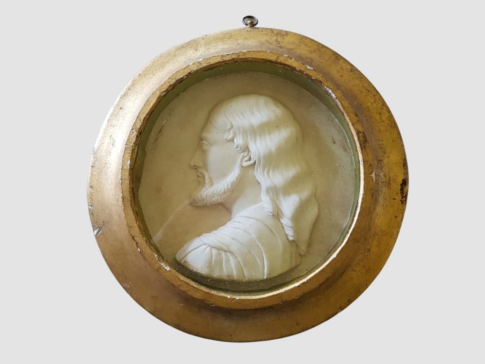 Decorative antique of a Religious Figure in Plaster