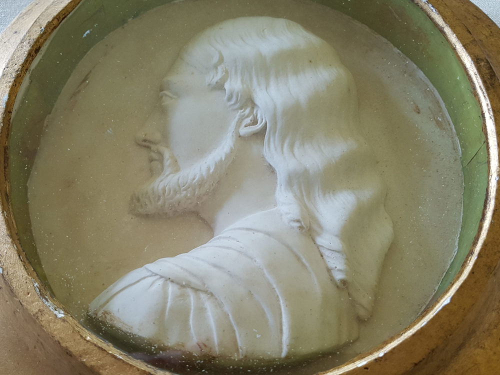 Decorative antique of a Religious Figure in Plaster