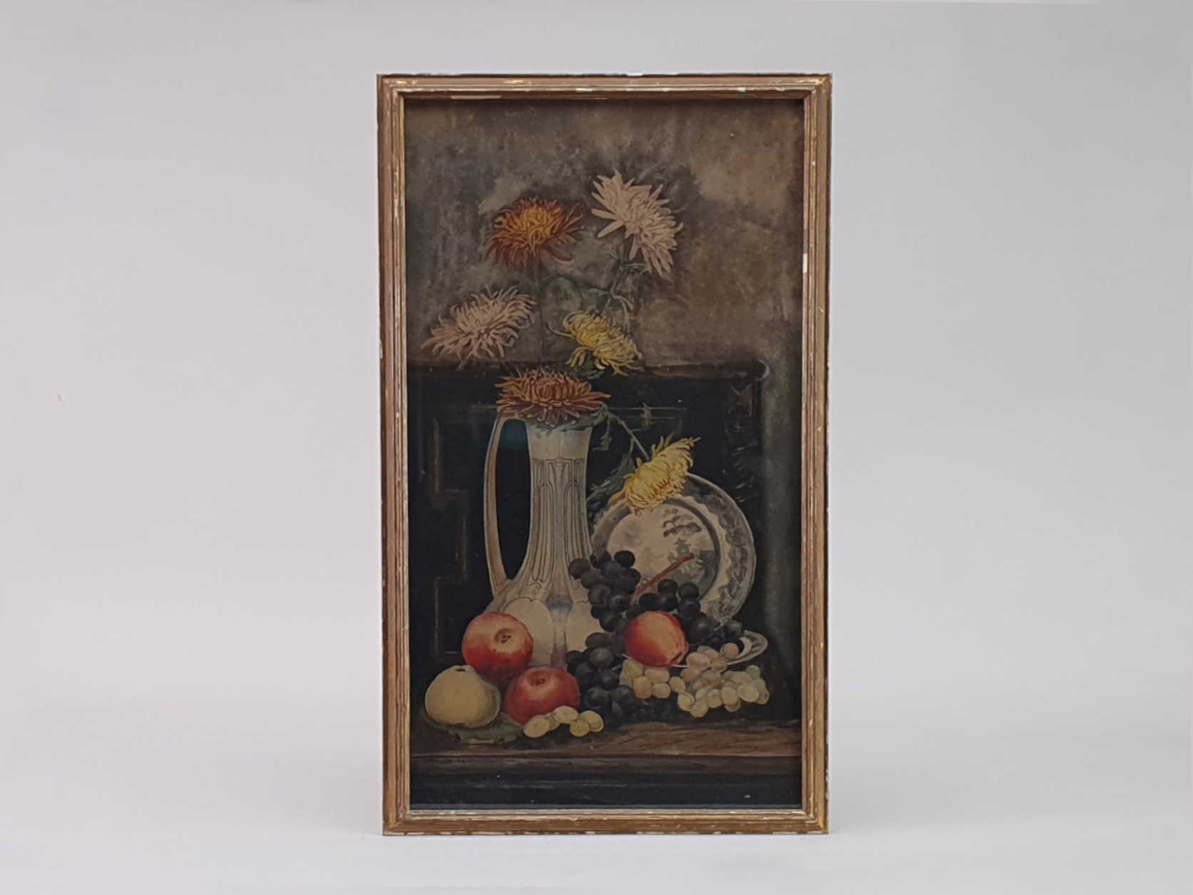 Delicate still life watercolour antique Painting from 1920s