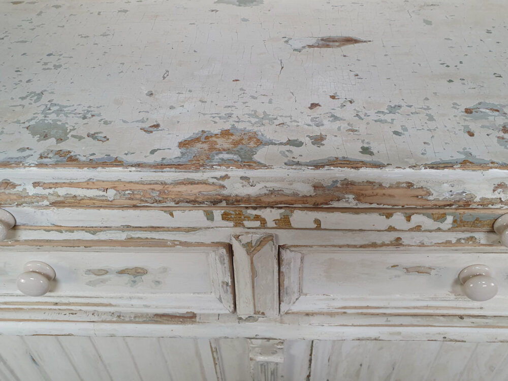 Early 1900s antique Dresser in original white paint