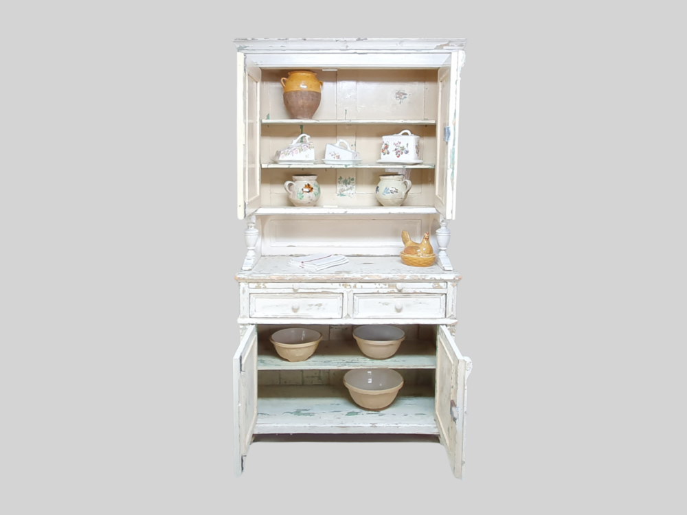 Early 1900s antique Dresser in original white paint