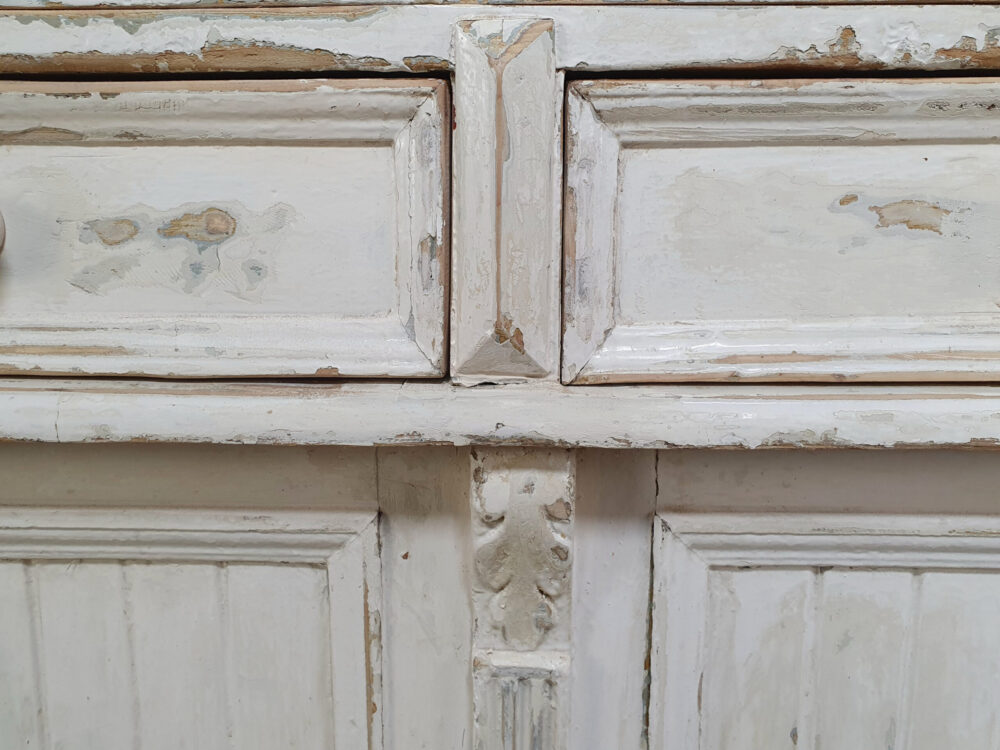 Early 1900s antique Dresser in original white paint