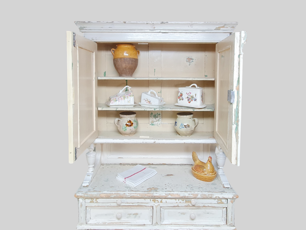 Early 1900s antique Dresser in original white paint