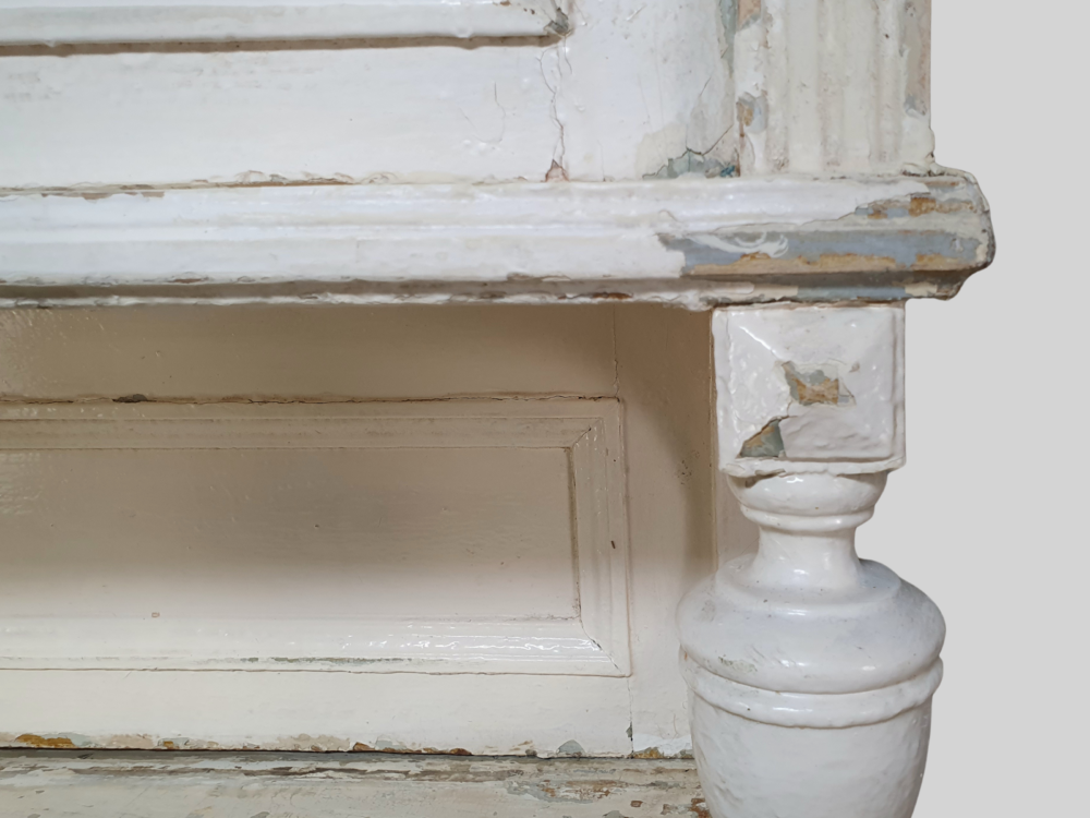 Early 1900s antique Dresser in original white paint