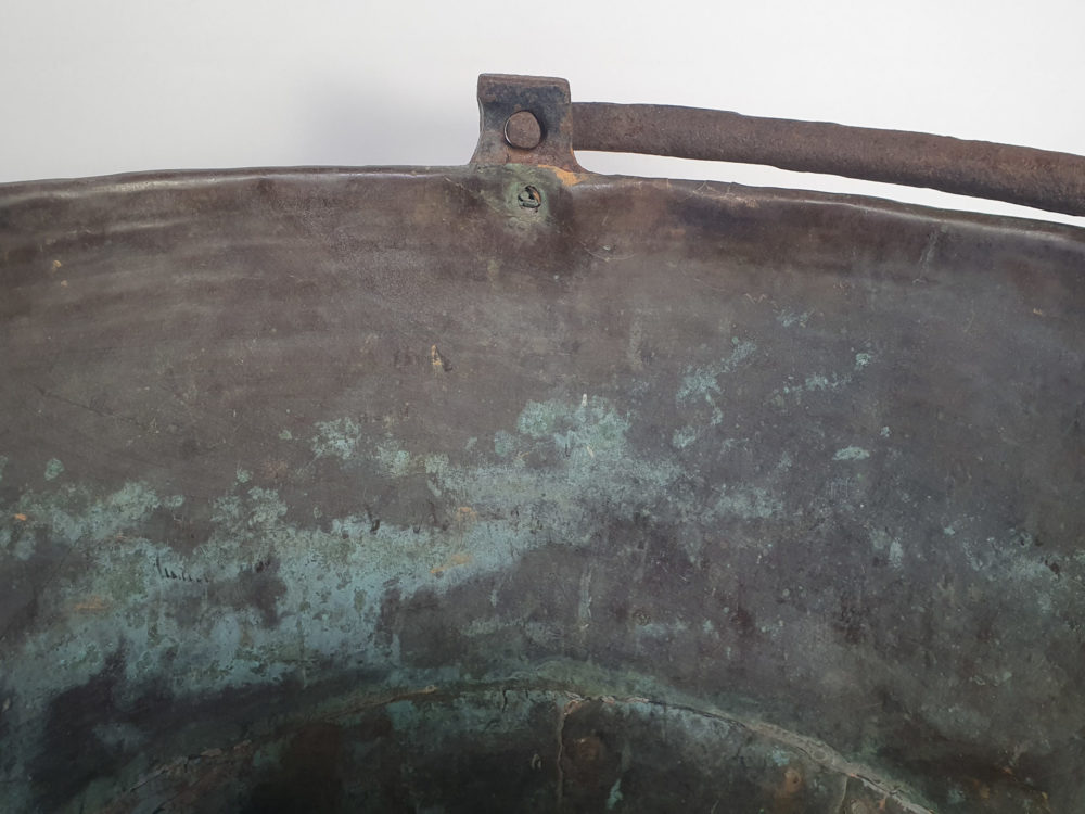 Early 19th century antique copper Planter or Bucket