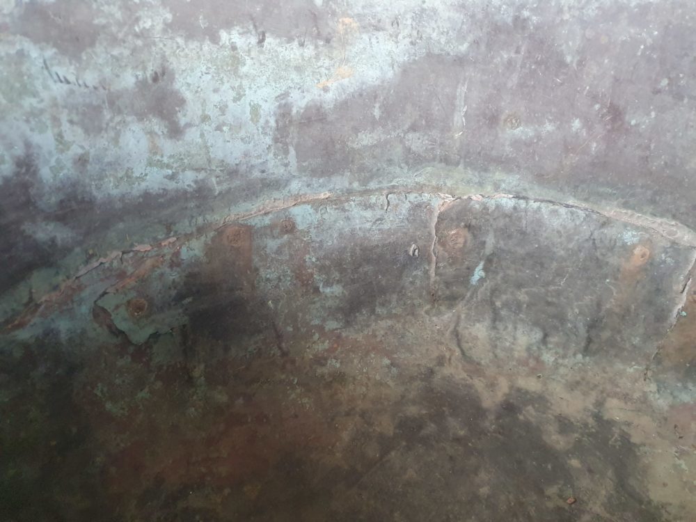 Early 19th century antique copper Planter or Bucket