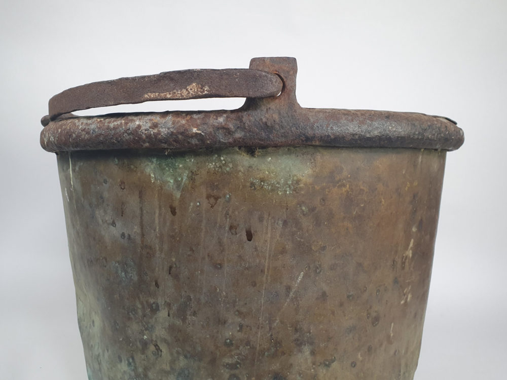 Early 19th century antique copper Planter or Bucket
