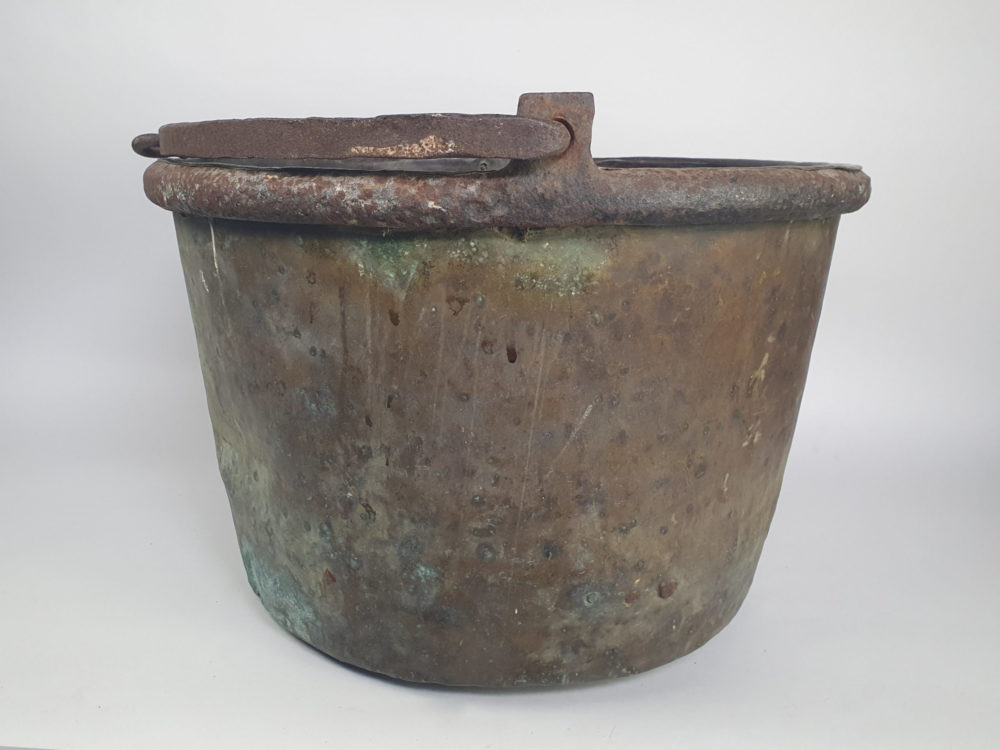 Early 19th century antique copper Planter or Bucket