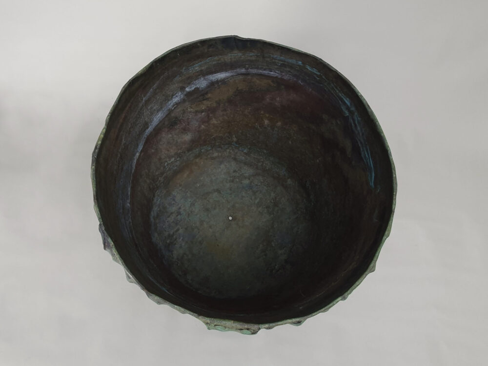 English 19th century riveted copper antique garden Planter