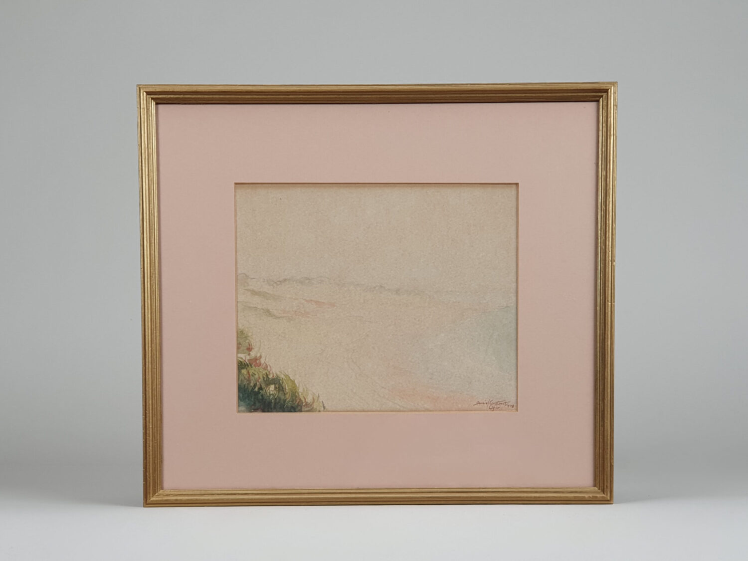 English antique watercolour Landscape by Daniel Constant - SOLD
