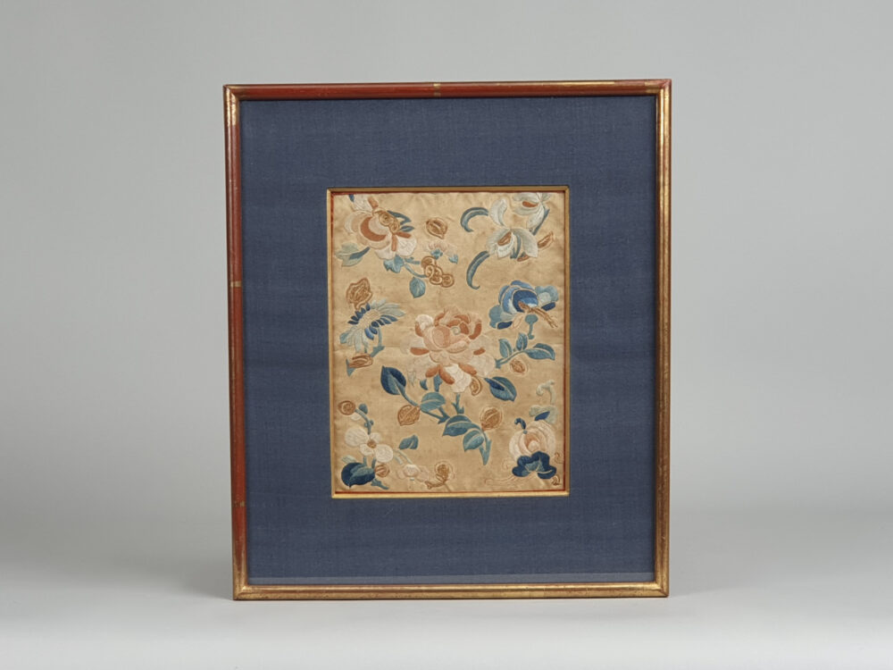 Framed Chinese antique Embroidery Panel