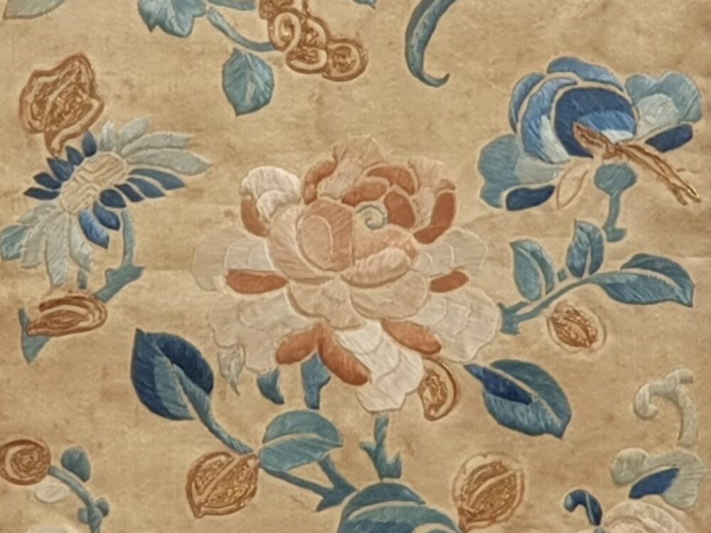 Framed Chinese antique Embroidery Panel