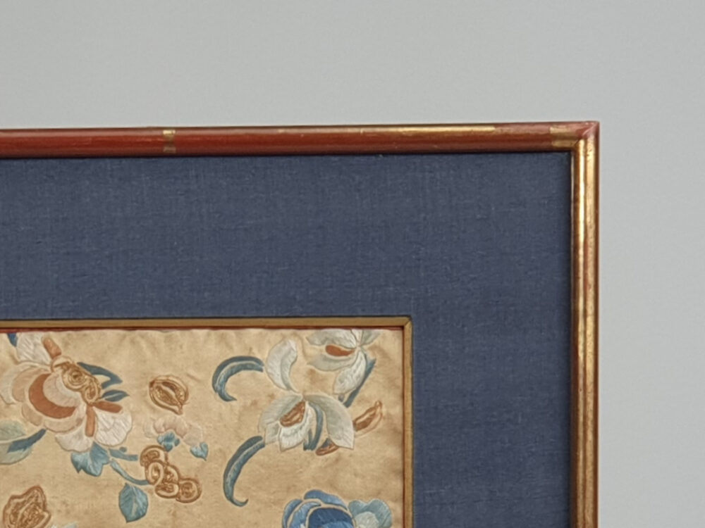 Framed Chinese antique Embroidery Panel
