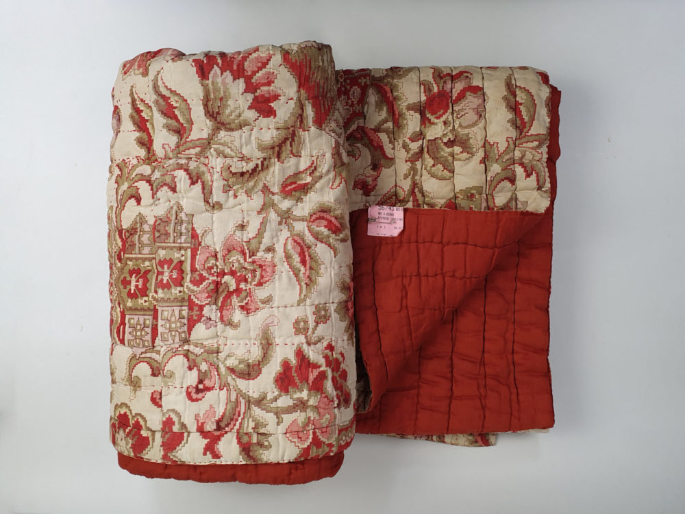 French 19th century Indienne antique textile Quilt