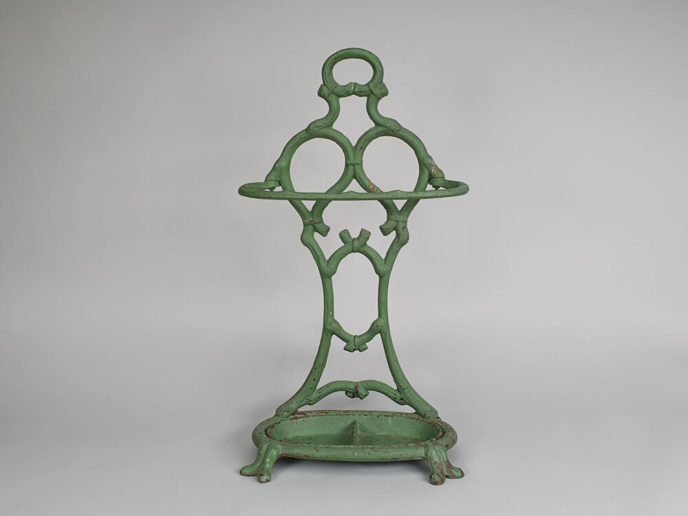 French Art Nouveau Faux Bois Cast Iron Umbrella or Stick Stand