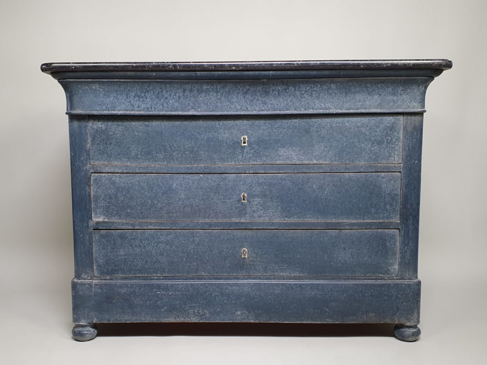 French antique 19th century Louis-Philippe Commode with granite top