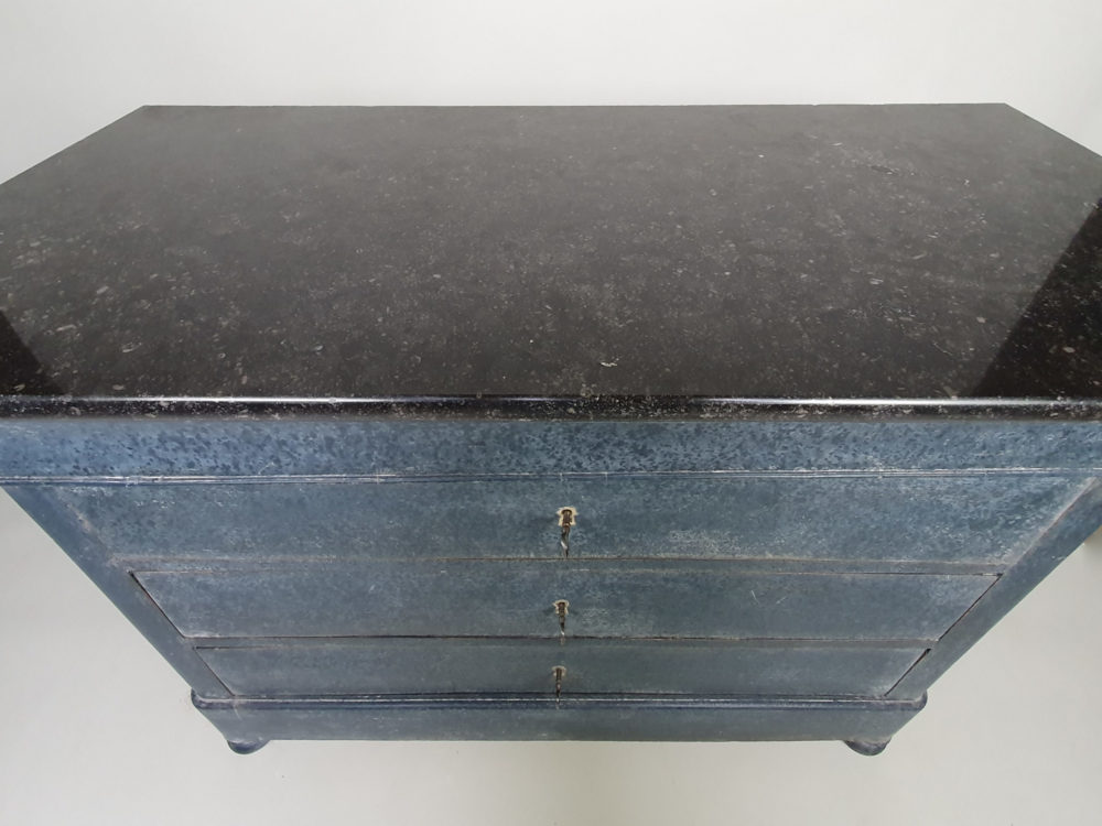 French antique 19th century Louis-Philippe Commode with granite top