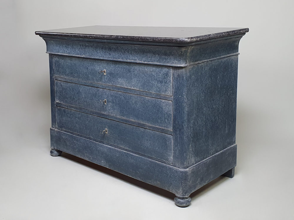 French antique 19th century Louis-Philippe Commode with granite top