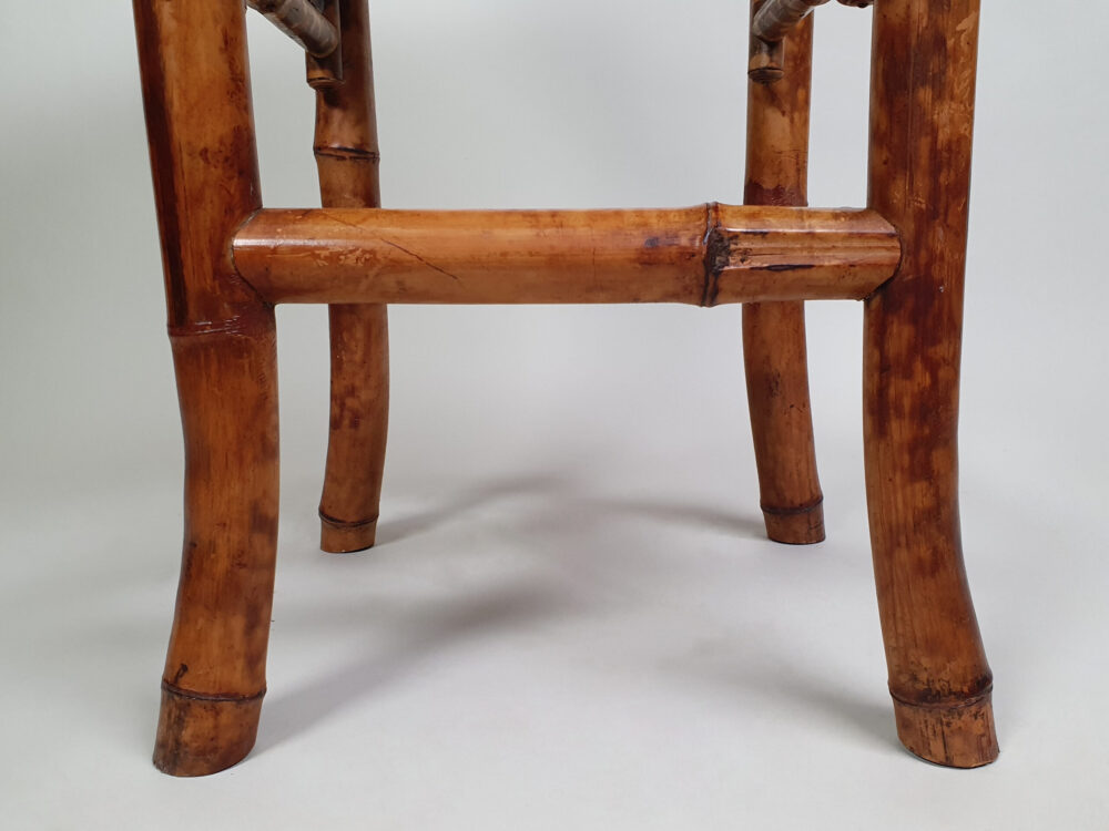 French antique bamboo and lacquer Side Table or Tea Table