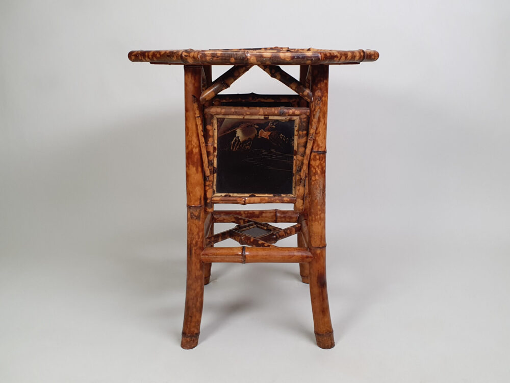 French antique bamboo and lacquer Side Table or Tea Table