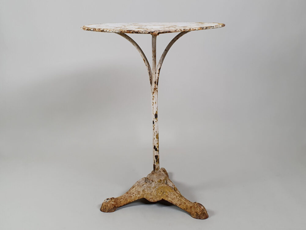 French antique circular bistro table