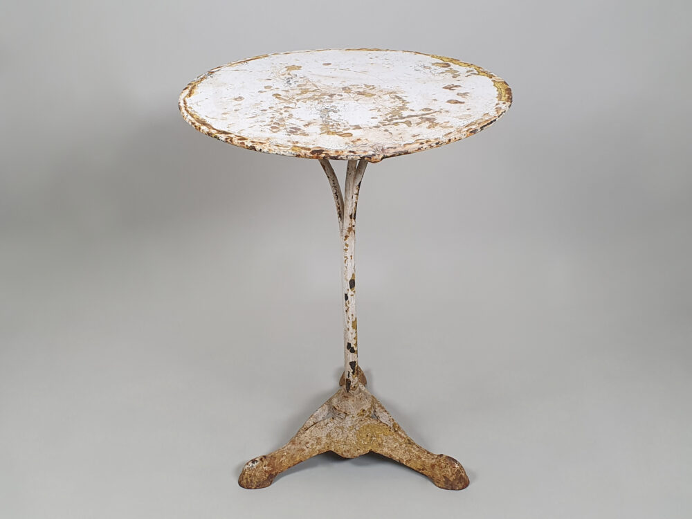 French antique circular bistro table