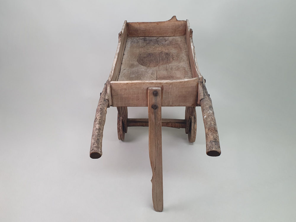 French rustic antique wooden Garden Wheelbarrow