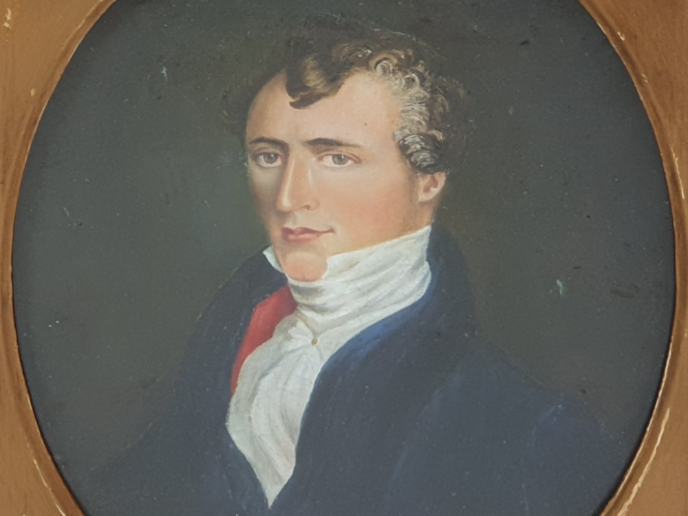 Georgian antique oil painting - a Portrait on canvas of a Gentleman