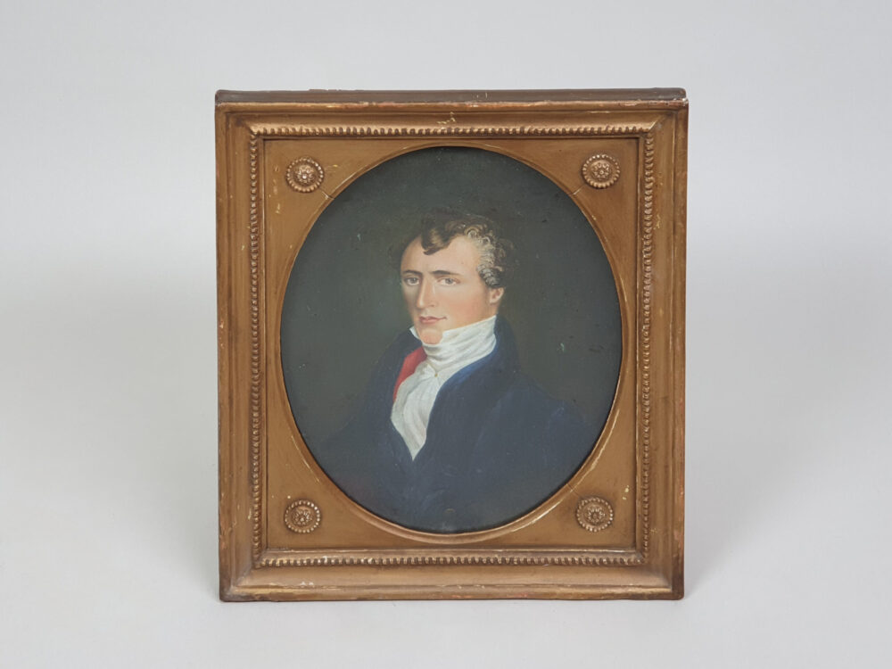Georgian antique oil painting - a Portrait on canvas of a Gentleman