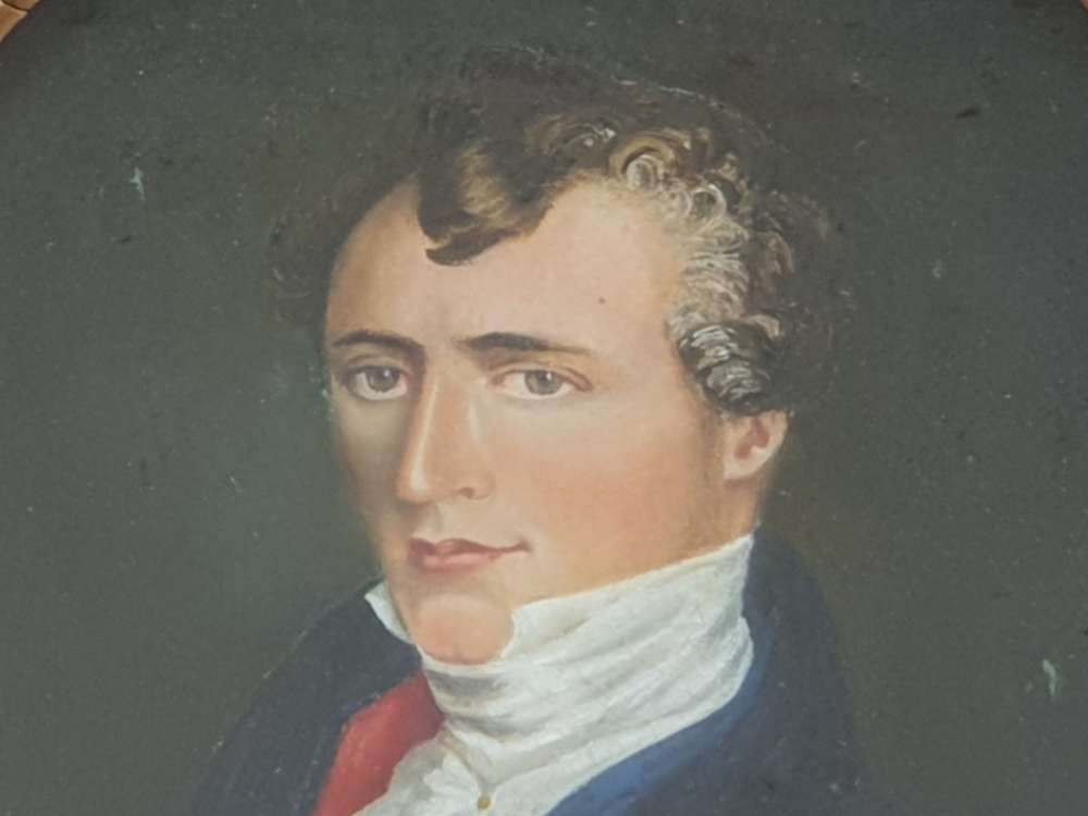 Georgian antique oil painting - a Portrait on canvas of a Gentleman
