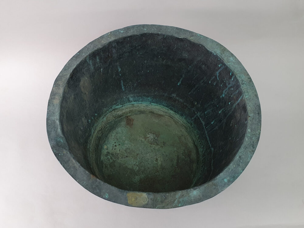 19th century riveted antique copper Planter