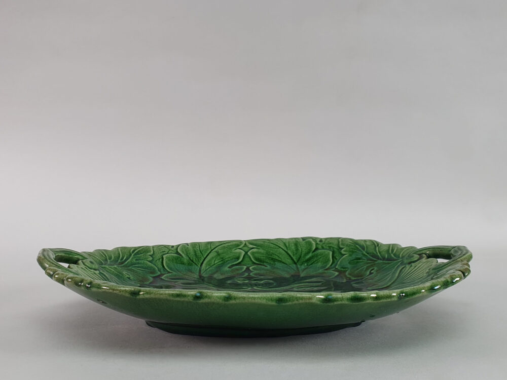 Green Majolica antique Platter or Serving Plate