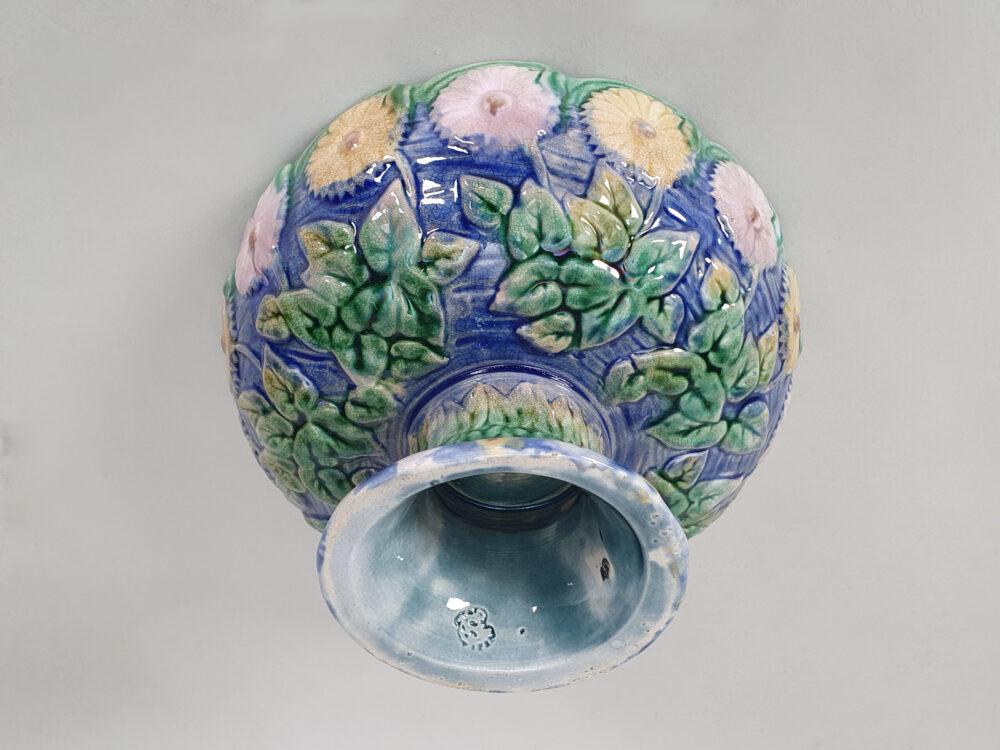 Griffin Smith & Hill majolica antique ceramic footed Serving Bowl or Dish