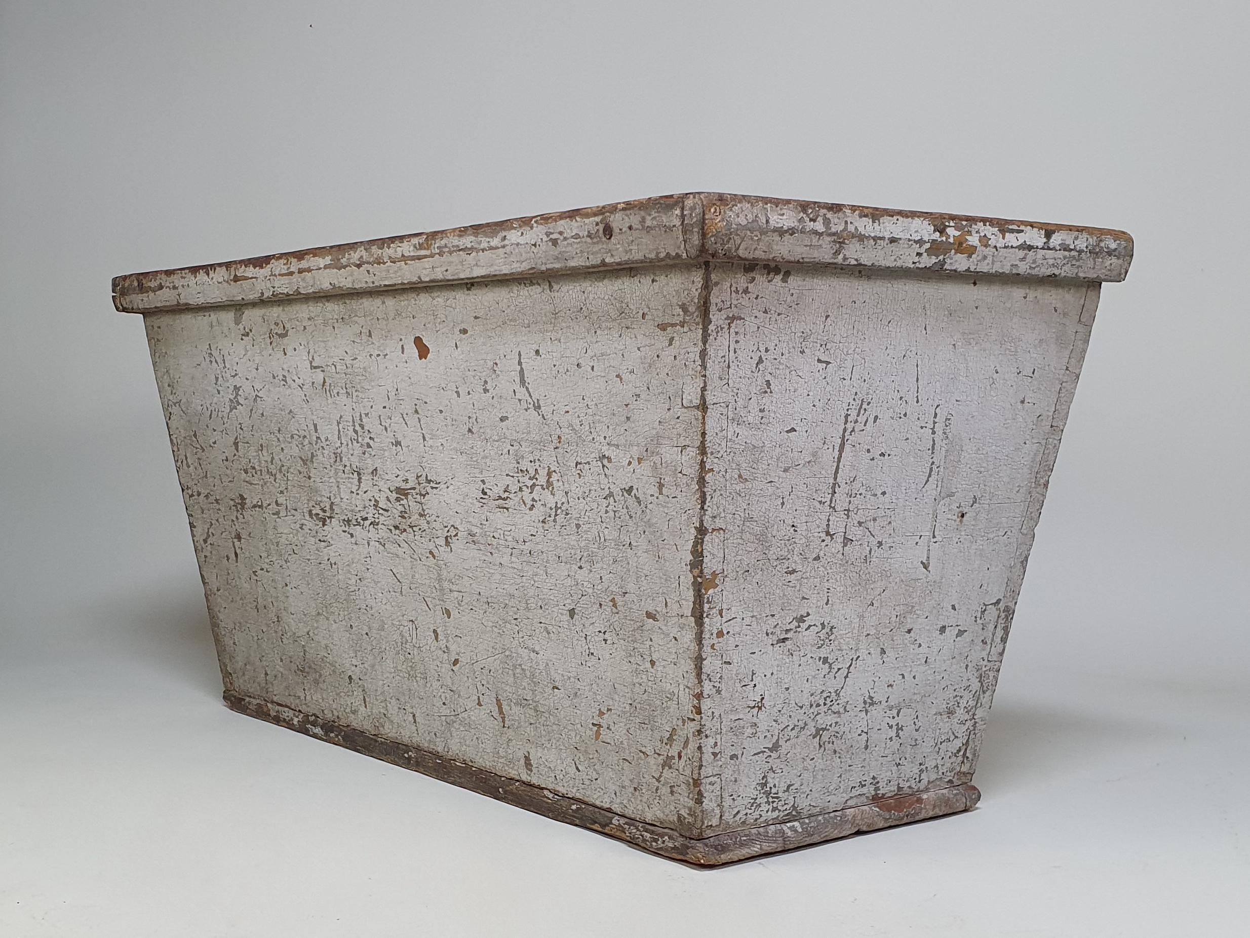 Hungarian Coffer in wonderful original dove grey paint